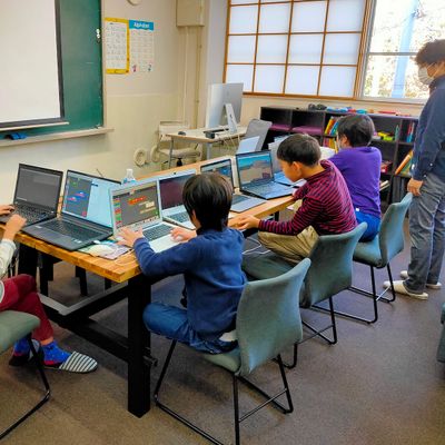マインクラフトコース授業の様子