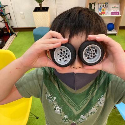 男の子はタイヤ好きです
