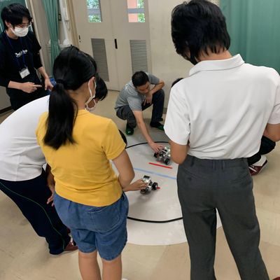 愛知県名古屋市立八幡中学校出張レッスンの様子
