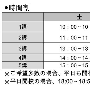 開校日（2024年3月現在）
