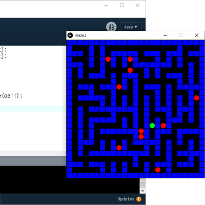 Java言語での課題の例（迷路ゲーム）