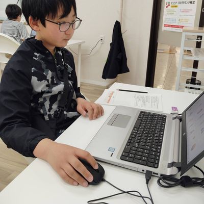プログラミング検定試験の様子