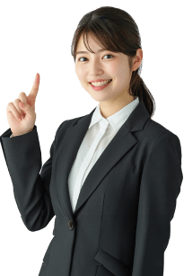指をさす女性