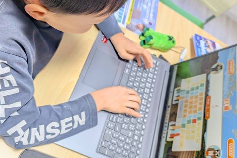 タイピング練習も楽しみながらやります。