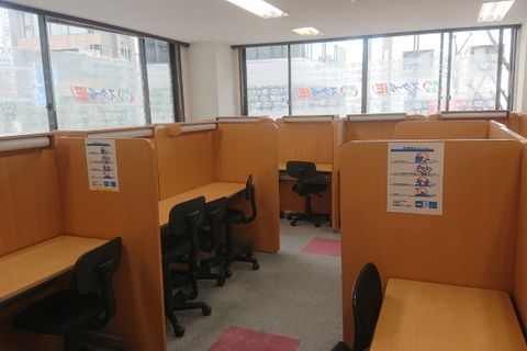 このような授業ブースで授業をいたします