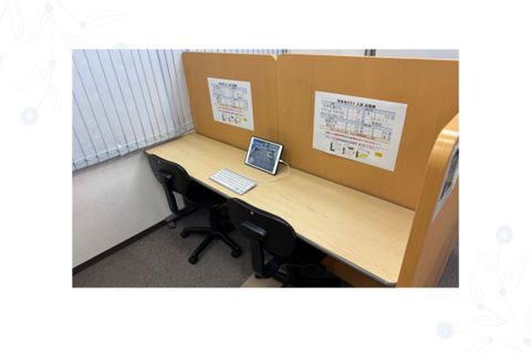 レッスンブースにはパーテーションを設置しております。