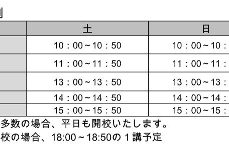 開校日（2024年3月現在）