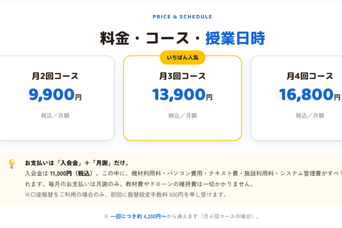 KIDS DRONE 月3回コースのイメージ画像