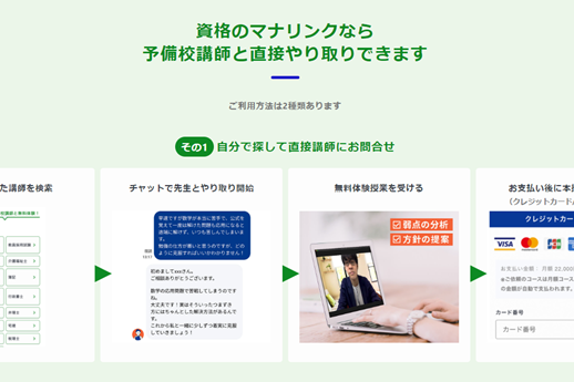 予備校講師と直接やり取りできる