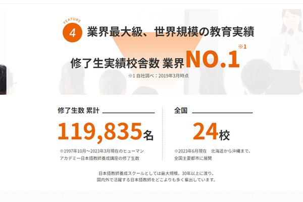 業界最大級、世界規模の教育実績