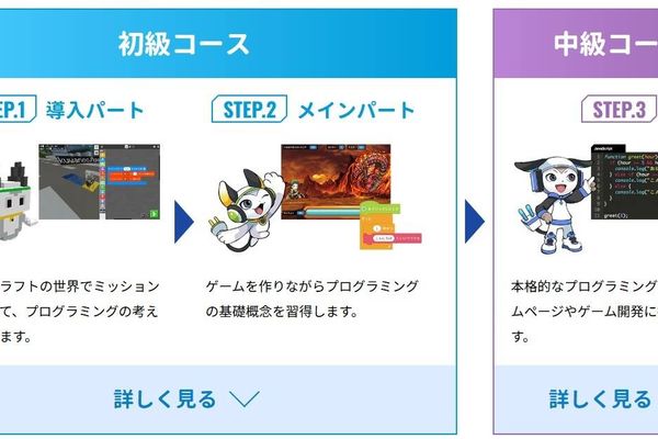 本格的なプログラミングスキルが身につく2コース構成のカリキュラム