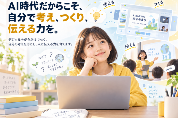 AI時代だからこそ、自分で考え、つくり、伝える力を。