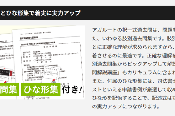 肢別過去問集とひな形集で着実に実力アップできる