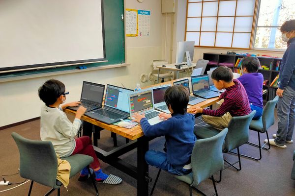マインクラフトコース授業の様子