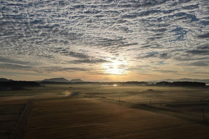 晩秋の松江の朝
