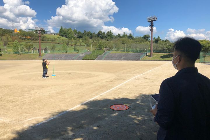 屋外講習の様子です
