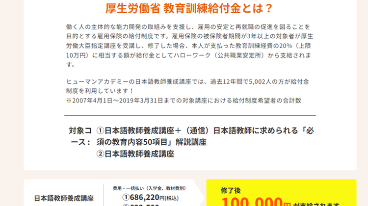 ヒューマンアカデミー 日本語教師養成講座の口コミ・評判・料金