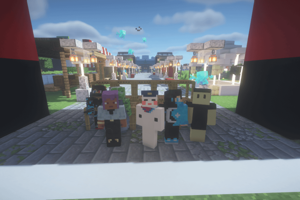 マインクラフトで集まる生徒