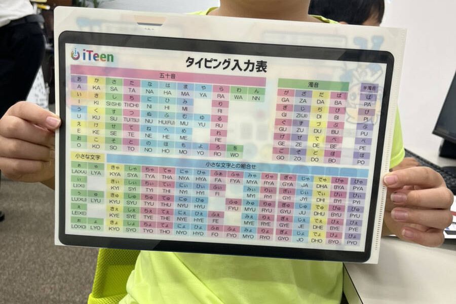 アルファベット、タイピング基礎が重要です。オリジナルクリアファイルでしっかりマスターしましょう。