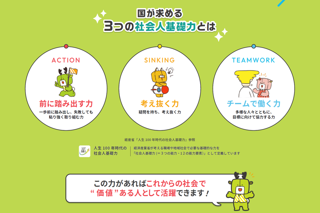 国が求める社会人基礎力