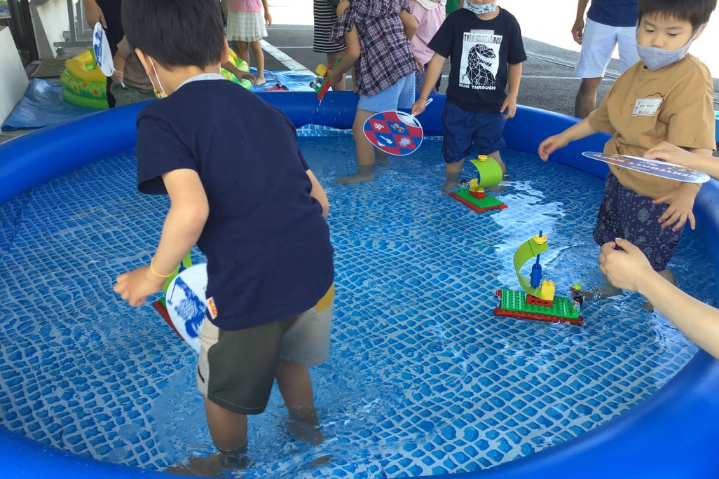 【イベント】サマーフェス8/1、子供たちはプールが大好きですね！どのモデルが沢山すすむかな？しっかりと、考え学びにつながりました。