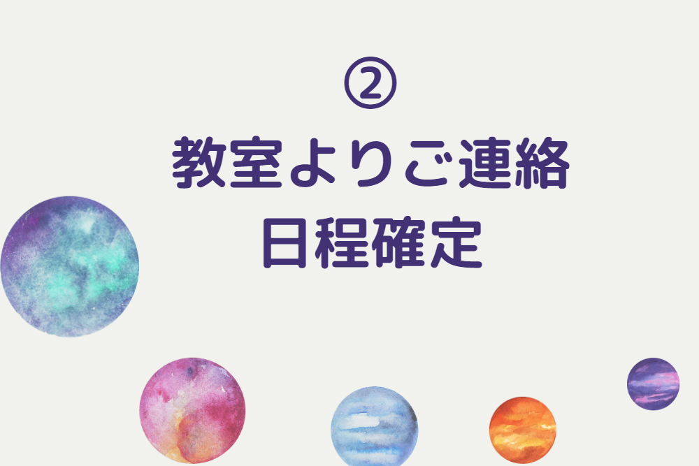 体験教室の申し込みSTEP2のイメージ画像