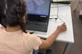 授業の様子（小２マイクラの様子）