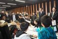 成果報告会の様子です。企業や県庁の方々に成果を報告しました。
