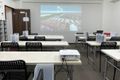 人数が多い曜日は隣の教室も利用しています！こちらは大きな壁にプロジェクターを映して行います！