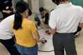 愛知県名古屋市立八幡中学校出張レッスンの様子