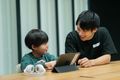 ロボットプログラミングコースはタブレット学習が中心