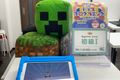 レッスンに来たらiPadで出席確認！マイクラクッションがお出迎え！