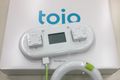タブレットコースで使用する「toio(トイオ)」というロボットです！