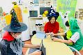 英語教室と併設なので１０月末のレッスンでは子供たちもコーチも仮装してレッスンします。