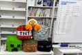 西宮北口教室の癒しグッズ！マイクラクッションとはっくんぬいぐるみ！子どもたちのお気に入りです！