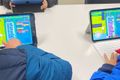 iPadを使って、タイピングやプログラミングをないます。