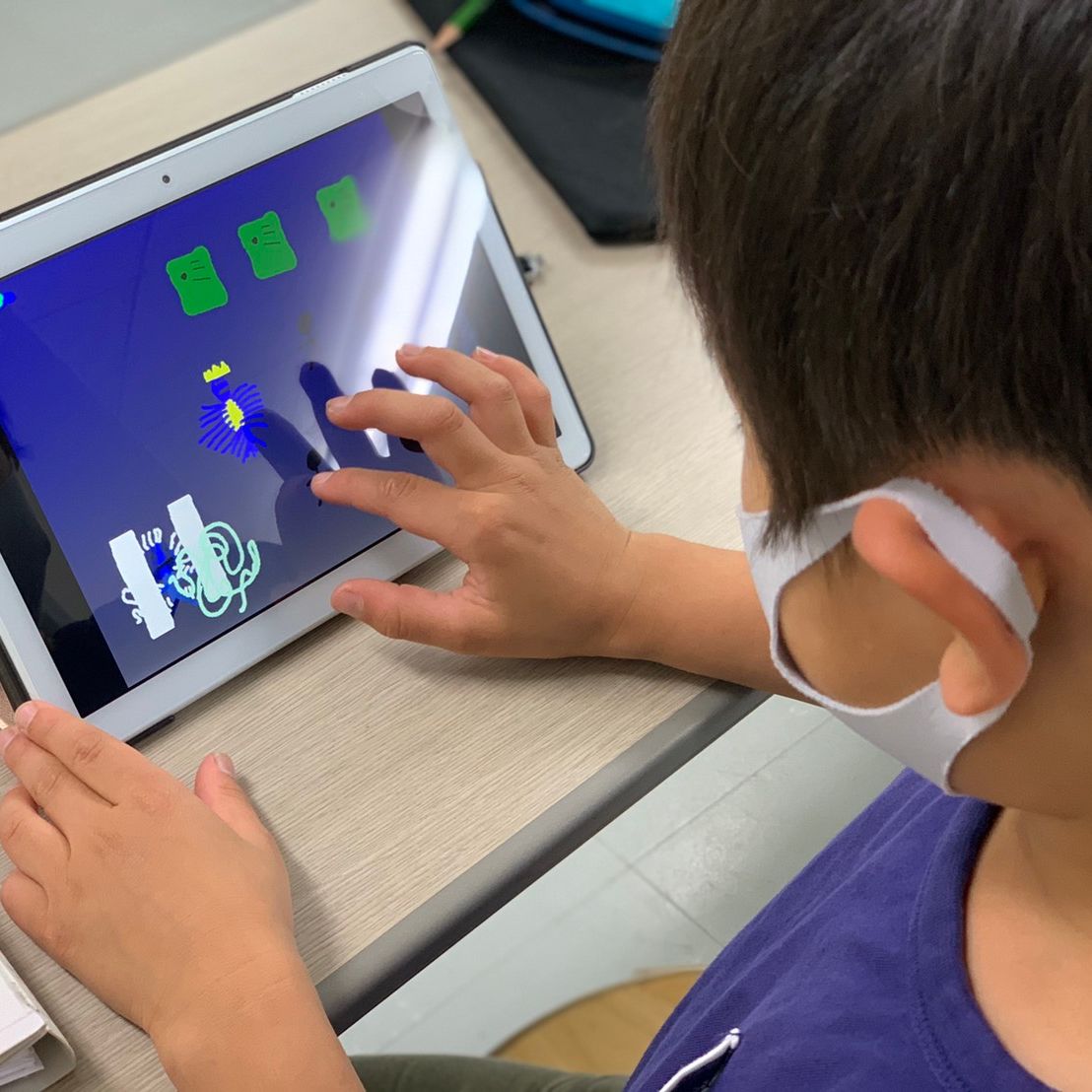 体験会で１つのアニメーション作品/ゲーム作品を完成させる子もいます！