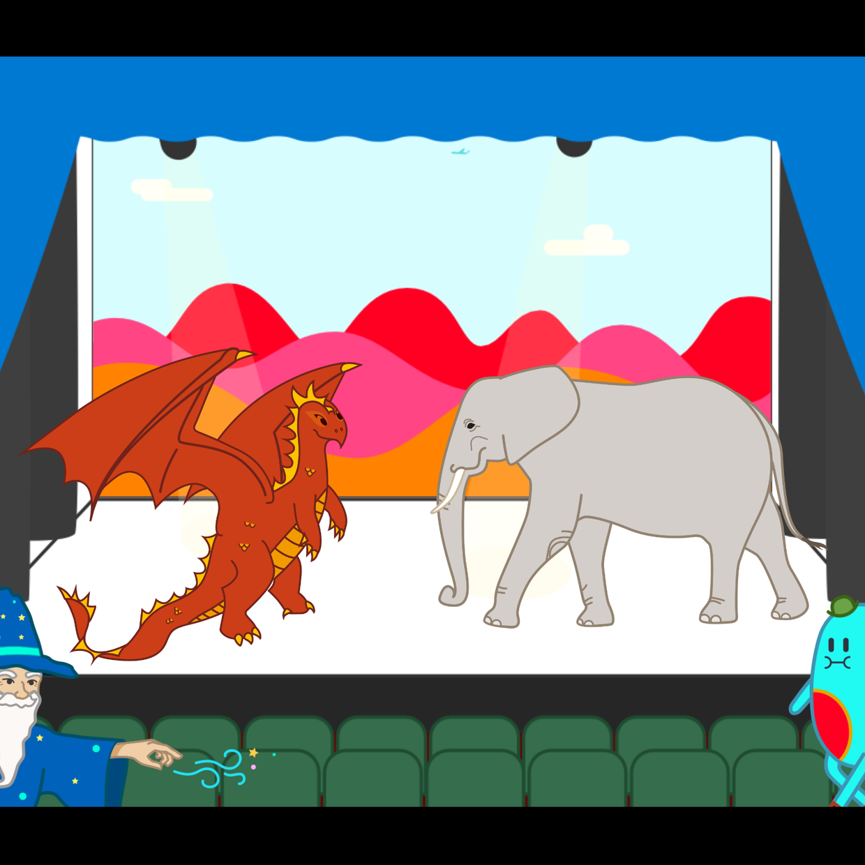 ドラゴンVSゾウ