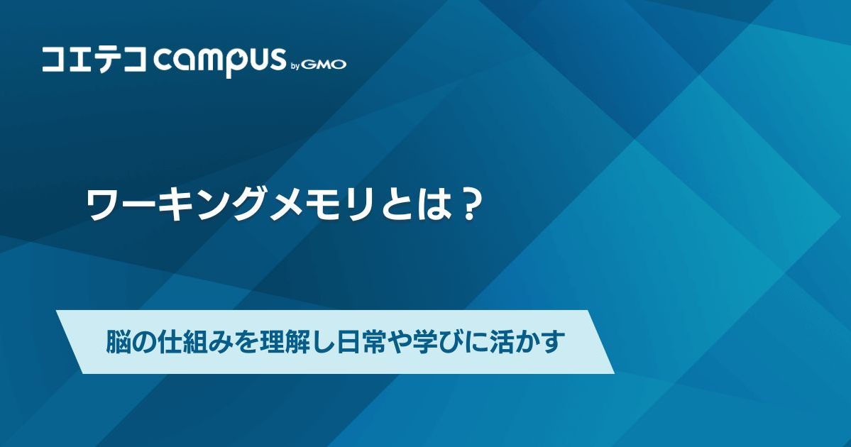ワーキングメモリとは？脳の仕組みを理解し日常や学びに活かす方法