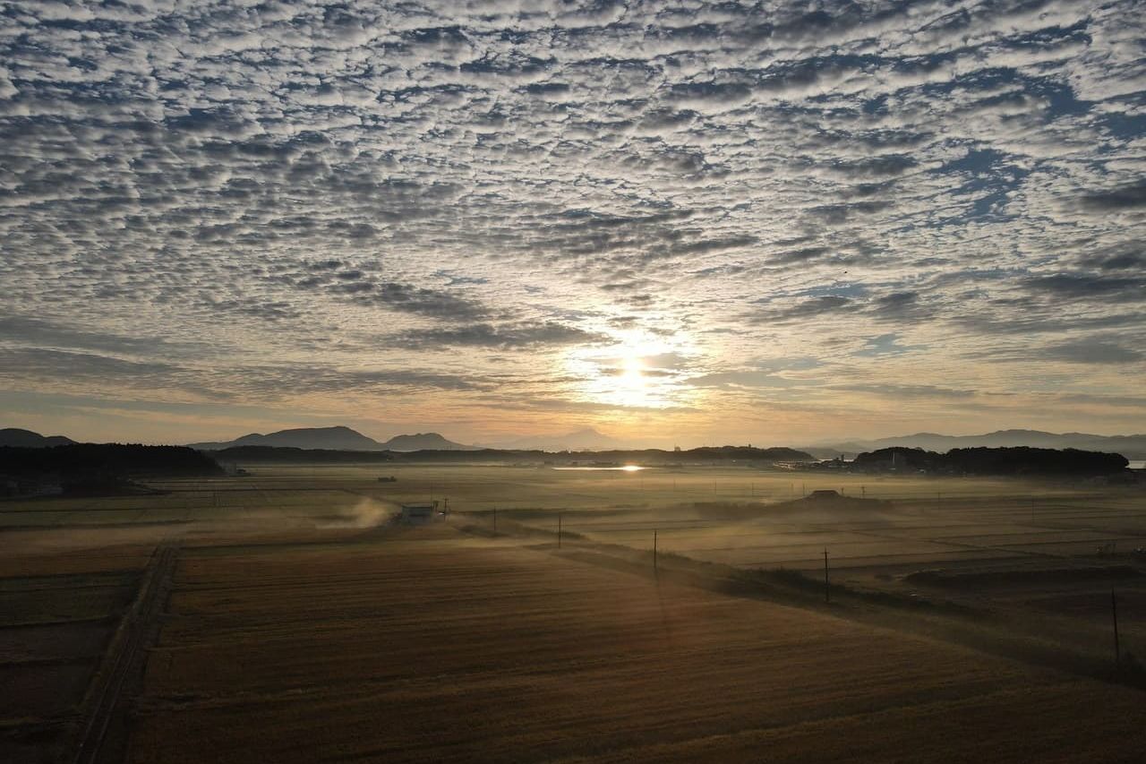 晩秋の松江の朝