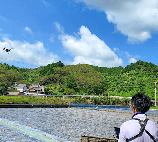 ドローン農業　風景