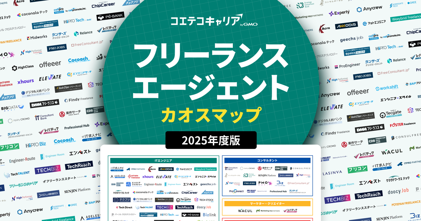 【2025年最新版】フリーランスエージェントカオスマップを公開