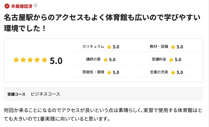 DSAなごのキャンパス（ドローンスクール愛知）の口コミ評価