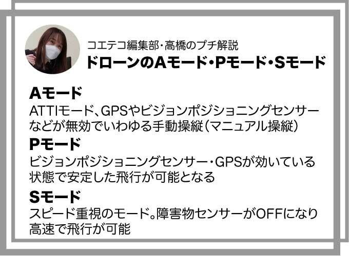 ドローン Aモード Pモード