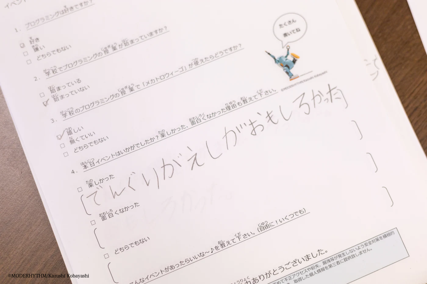 メカトロウィーゴ　プログラミング　ワークショップ