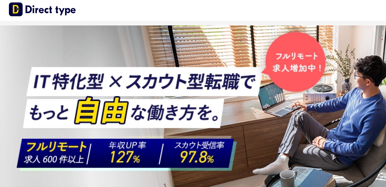 Direct typeサービストップ画像