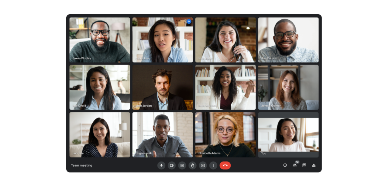 Google Meetの実際の画面