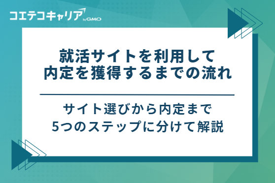 就活サイトを利用して内定を獲得するまでの流れ