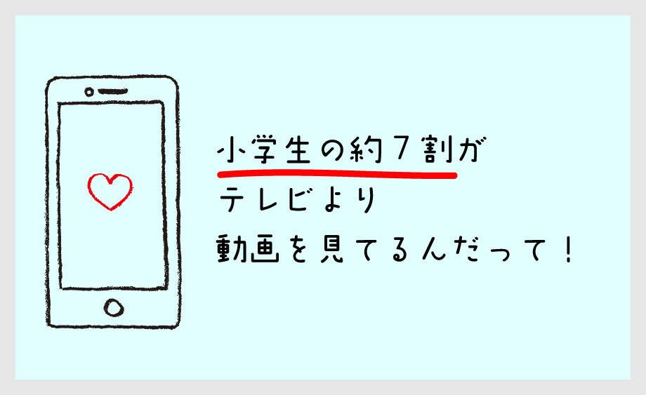 小学生の何割がテレビより動画を見ているのか、その影響を説明