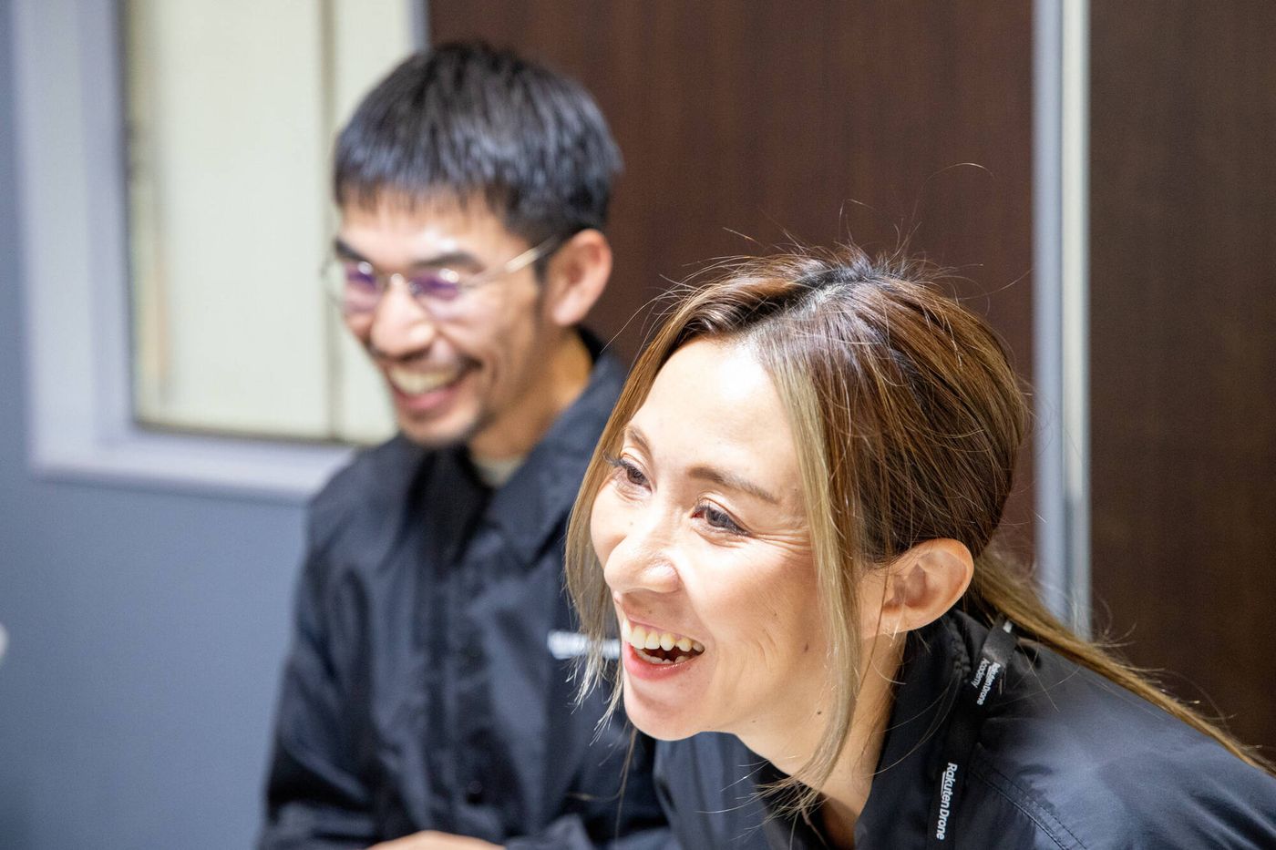 楽天ドローンアカデミー運営者とインストラクターの写真